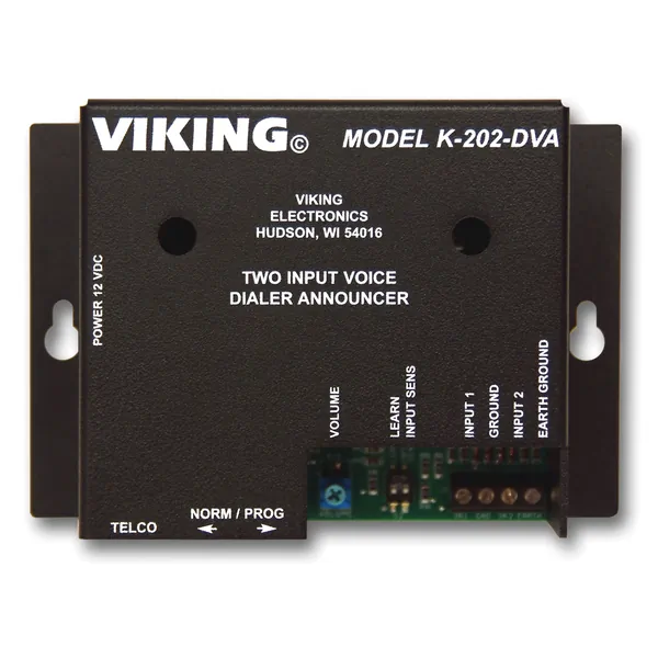 Viking Electronics VK-K-202-DVA — Viking Electronics VK-K-202-DVA Two-input Voice Alarm Dialer