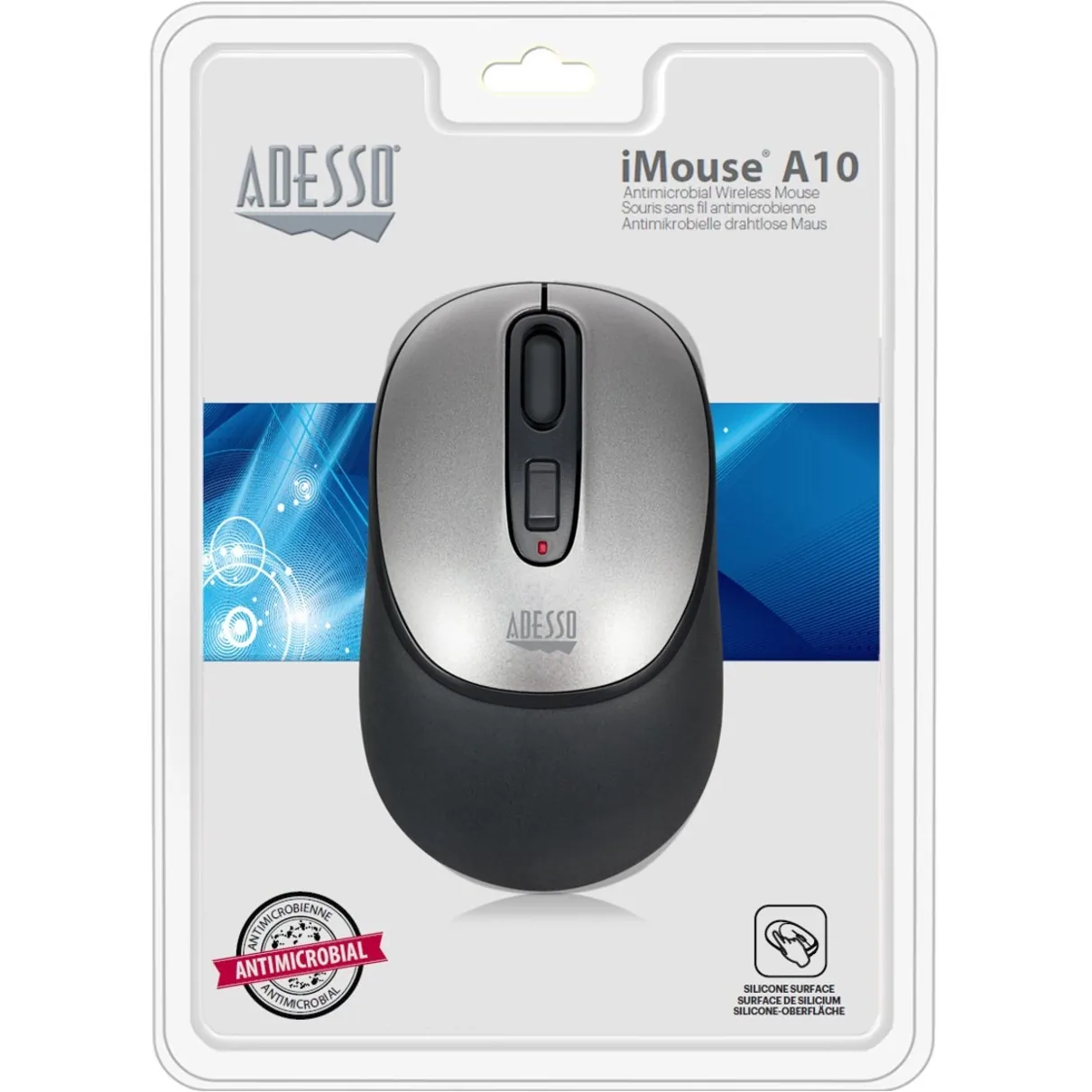 Adesso IMOUSE A10 - Adesso MC iMouse A20 Wireless Ergonomic Mouse - Antimicrobia