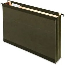 TOPS BUSINESS FORMS PFX 09317 — Pendaflex SureHook Legal Recycled Hanging Folder - 3 1/2 Folder Capacity - 8 1/2 x 14 - 3 1/2 Expansion - Poly - Standard Green - 10% Recycled - 4 / Pack