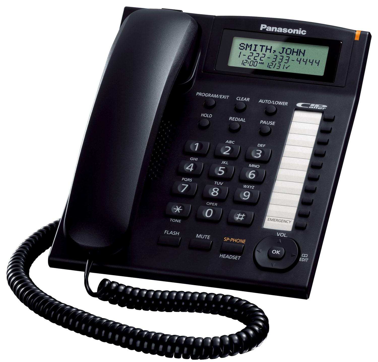 PANASONIC 1Y9038 - Panasonic KX-TS880-B Standard Phone - Corded - Speakerphone