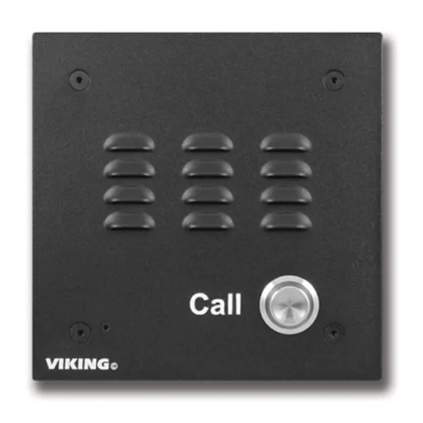 Viking Electronics VK-E-10-IP-EWP — VoIP Speaker Phone with Call Button Black Aluminum Faceplate Flush Mount with Included Rough-In Box or Surface Mount with an Optional VE-5x5 with Enhanced Weather Protection (EWP)