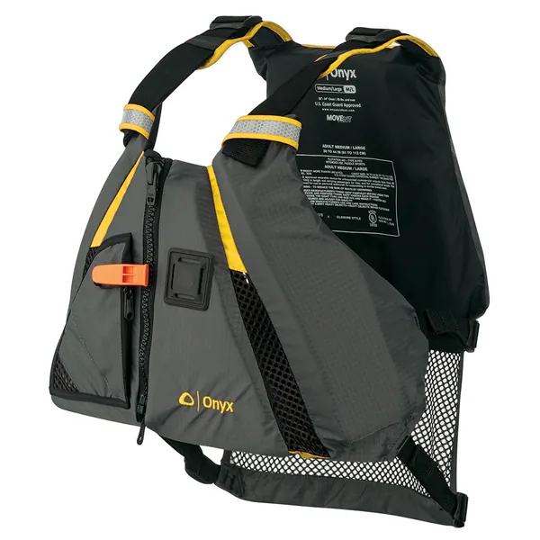 Onyx Outdoor NWCWR-68638 — Onyx MoveVent Dynamic Paddle Sports Vest - Yellow-Grey - XL-XXL