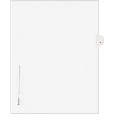 Avery Dennison AVE 11919 — Avery® Individual Legal Exhibit Dividers - Avery Style - Unpunched - 25 x Divider(s) - 25 Printed Tab(s) - Digit - 9 - 1 Tab(s)/Set - 8.5 Divider Width x 11 Divider Length - Letter - White Paper Divider - White Tab(s) - 25 / Pack