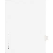 Avery Dennison AVE 01019 — Avery® Individual Legal Exhibit Dividers - Avery Style - 1 Printed Tab(s) - Digit - 19 - 1 Tab(s)/Set - 8.5 Divider Width x 11 Divider Length - Letter - White Paper Divider - Paper Tab(s) - 25 / Pack