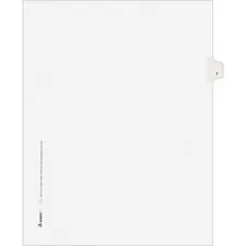 Avery Dennison AVE 11917 — Avery® Individual Legal Exhibit Dividers - Avery Style - Unpunched - 25 x Divider(s) - 25 Printed Tab(s) - Digit - 7 - 1 Tab(s)/Set - 8.5 Divider Width x 11 Divider Length - Letter - White Paper Divider - White Tab(s) - 25 / Pack