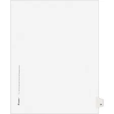 Avery Dennison AVE 01024 — Avery® Individual Legal Exhibit Dividers - Avery Style - 1 Printed Tab(s) - Digit - 24 - 1 Tab(s)/Set - 8.5 Divider Width x 11 Divider Length - Letter - White Paper Divider - Paper Tab(s) - 25 / Pack