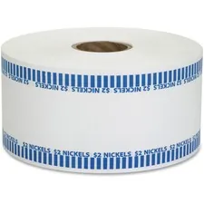 PAPR PRODUCTS PQP 50005 — PAP-R Color-coded Coin Machine Wrappers - 1000 ft Length - 1900 Wrap(s)Total $2.00 in 40 Coins of 5? Denomination - 15 lb Paper Weight - Kraft - Blue, White