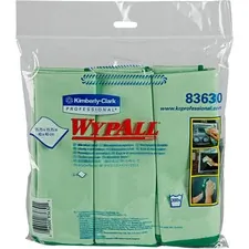 KIMBERLY CLARK KCC 83630 — Wypall Microfiber Cloths - General Purpose - Cloth - 15.75 Width x 15.75 Length - 6 / Pack - Green