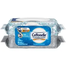 KIMBERLY CLARK KCC 35970 - Cottonelle Flushable Wet Wipes Flip-Top Pack - 16 Pouches - 