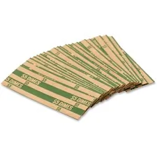 PAPR PRODUCTS 30010 — PAP-R Flat Coin Wrappers - Total $5.0 in 50 Coins of 10? Denomination - Heavy Duty - Paper - Green