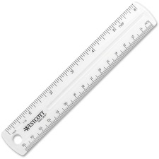 ACME UNITED CORPORATION 45016 - Westcott Clear Plastic Ruler - 6 Length 1 Width - 116 Gradua