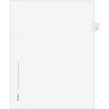 Avery Dennison AVE 11916 — Avery® Individual Legal Exhibit Dividers - Avery Style - Unpunched - 25 x Divider(s) - 25 Printed Tab(s) - Digit - 6 - 1 Tab(s)/Set - 8.5 Divider Width x 11 Divider Length - Letter - White Paper Divider - White Tab(s) - 25 / Pack