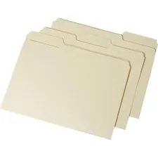 National Industries For the Blind 7530015833820 — SKILCRAFT Interior Height Top Tab File Folder - 8 1/2 x 11 - Manila - Manila - 30% Recycled - 100 / Box