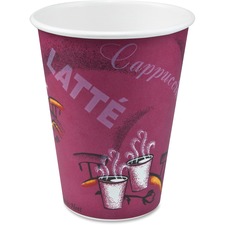 Dart Container Corporation SCC 412SIN0041 - Solo Bistro Design Disposable Paper Cups - 12 fl oz - 50  Pa
