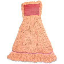 Genuine Joe GJO LOR5B — Joe GJOLOR5B, Synthetic Blend Large Mophead, 1 Each, Orange - Synthetic Fiber, Cotton, Rayon