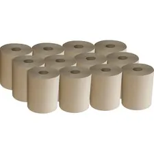 National Industries For the Blind 8540015915146 — SKILCRAFT 1-ply Hard Roll Paper Towel - 1 Ply - 8 x 600 ft - Natural - Fiber, Paper - Absorbent, Nonperforated, Non-chlorine Bleached - For Restroom - 12 / Carton