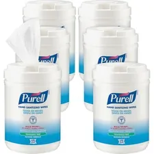 GOJO GOJ 903106CT - PURELL Alcohol Hand Sanitizing Wipes - 6 x 7 - White - Moist