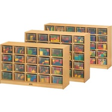 JONTI-CRAFT, INC. JNT 0425JC - Jonti-Craft Rainbow Accents 25 Cubbie Mobile Storage - 35.5 