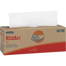 KIMBERLY CLARK KCC 05790 — Wypall L40 Cloth-like Wipes - 9.80 x 16.40 - White - Absorbent, Wet Strength, Soft - For Face, Hand - 100 Per Box - 9 / Carton