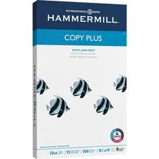 INTERNATIONAL PAPER HAM 105015CT — Hammermill Copy Plus 8.5x14 Copy & Multipurpose Paper - White - 92 Brightness - Legal - 8 1/2 x 14 - 20 lb Basis Weight - 5000 / Carton