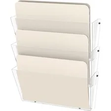 DEFLECTO DEF 63601RT — Deflecto Unbreakable DocuPocket - 3 Pocket(s) - Unbreakable - Clear - Plastic - 3 / Pack