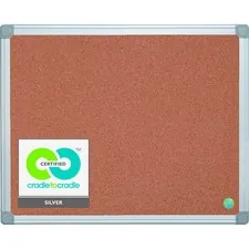 BI-SILQUE VISUAL COMMUNICATION PRODUCTS BVC CA031790 — MasterVision Earth It! Aluminum Frame Cork Board - 24 Height x 36 Width - Cork Surface - Self-healing - Aluminum Frame - 1 Each