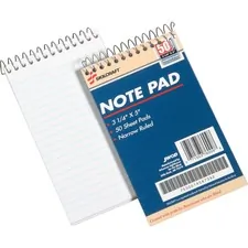 National Industries For the Blind 7530014547392 — SKILCRAFT Mini Memo Pad - 50 Sheets - Spiral - 0.25 Ruled - 3 1/4 x 5 1/2 - White Paper - Recycled - 12 / Dozen