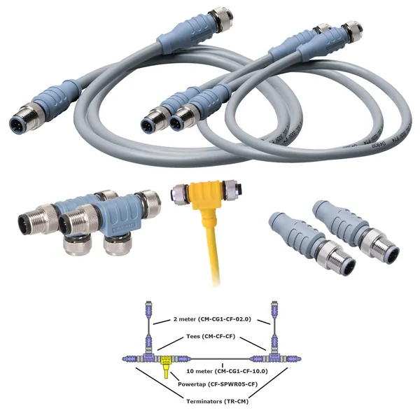 Maretron CW50739 — Maretron NMEA 2000 Professional Deluxe Starter Kit w/ Cables for 2 Devices