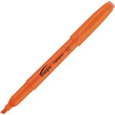 Integra ITA 36182 — Integra Pen Style Fluorescent Highlighters - Chisel Marker Point Style - Fluorescent Orange - 12 / Dozen