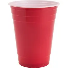 Genuine Joe GJO 11251 — Joe 16 oz Plastic Party Cups - 16 fl oz - 50 / Pack - Red - Plastic - Party, Cold Drink