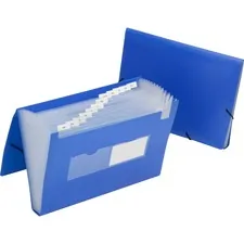 National Industries For the Blind 7530016597148 — SKILCRAFT Straight Tab Cut Letter Expanding File - 8 1/2 x 11 - Poly - Blue - 1 Each