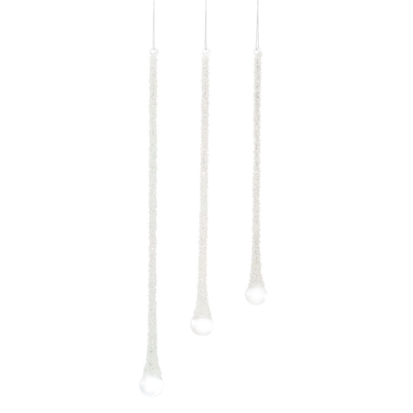 Melrose International 80907DS - Icicle (Set of 6) 12H, 13.5H, 16H Glass