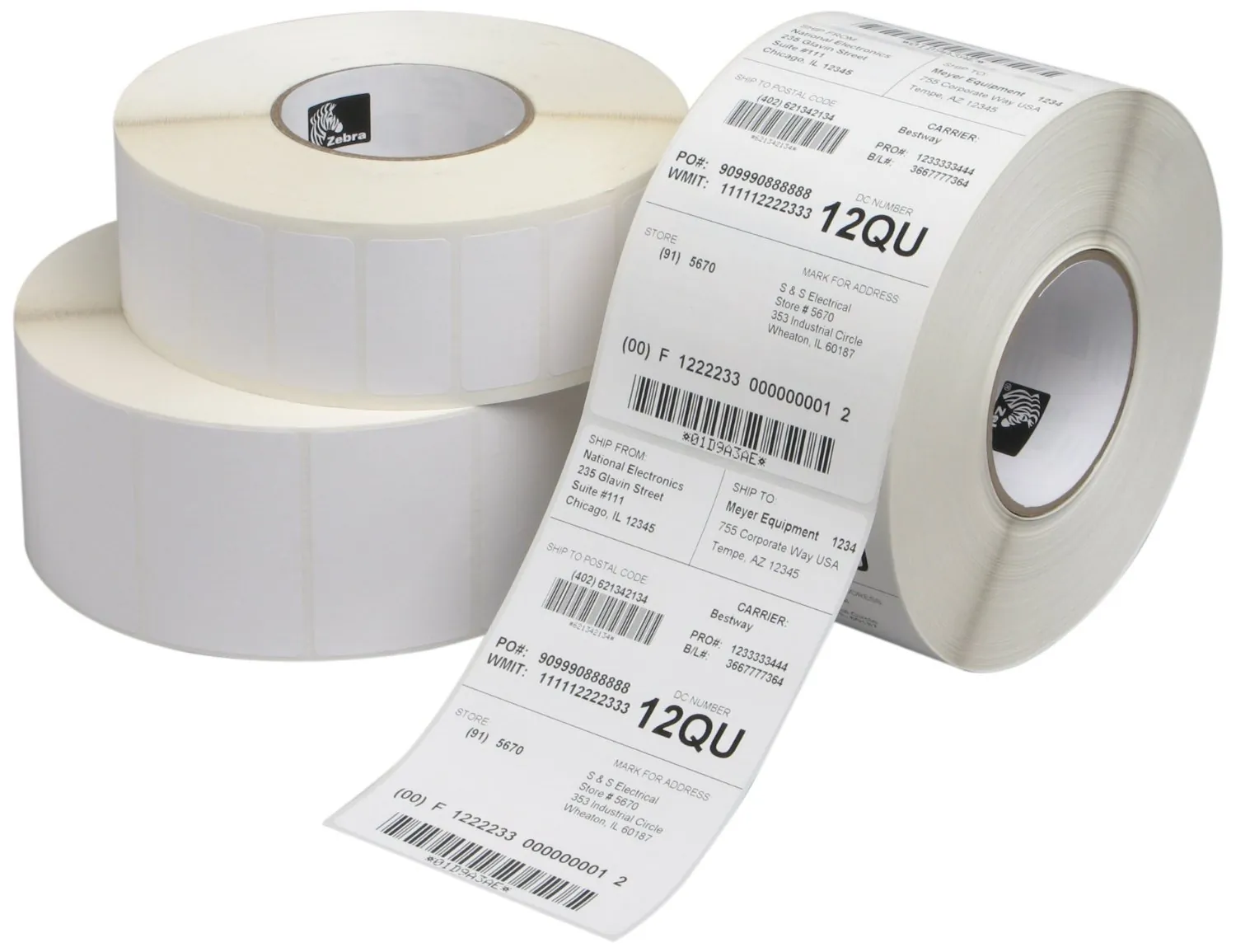 Zebra 10015341 — ZEBRA Z-SELECT 4000D LABEL, 2.25X1.25, DIRECT THERMAL, HIGH PERFORMANCE COATED,