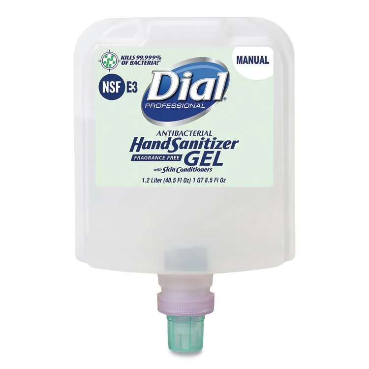 DIAL PROFESSIONAL 19708 — Fragrance-Free Antibacterial Gel Hand Sanitizer Refill