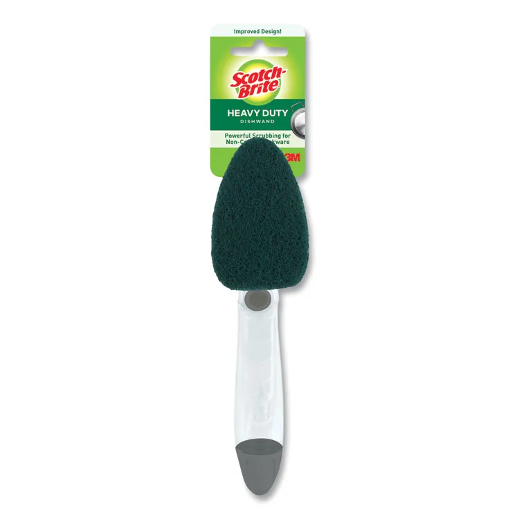 3M MMM 6504 — Scotch-Brite Heavy-Duty Dishwand - 1Each - Plastic - Green, Yellow