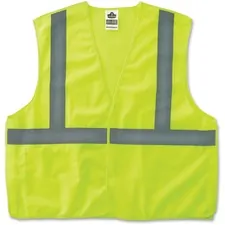 Tenacious Holdings Inc EGO 21077 — GloWear Lime Econo Breakaway Vest - Reflective, Machine Washable, Lightweight, Hook & Loop Closure, Pocket - 2-Xtra Large/3-Xtra Large Size - Polyester Mesh - Lime - 1 / Each