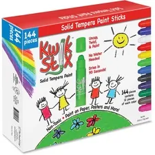 THE PENCIL GRIP TPG 644 — The Pencil Grip Kwik Stix 144-Piece Tempera Paint Sticks - 144 / Box - Assorted