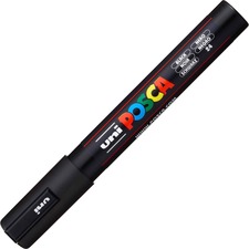 UNIBALL UBC PC5MBLACK - uni-ball Posca Paint Marker - Medium Marker Point - Black Wa