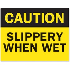 Tarifold Inc TFI P1949SW - Tarifold Safety Sign Insertss - 6  Pack - Caution Slippery W