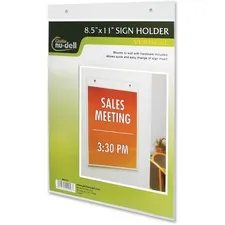 NuDell Manufacturing Company Inc NUD 38011 — NuDell Acrylic Sign Holders - Support 8.50 x 11 Media - Acrylic - 1 Each - Clear