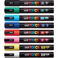 UNIBALL UBC PC5M8C — uni-ball Posca Paint Marker - Medium Marker Point - Assorted Water Based, Pigment-based Ink - 8 / Pack