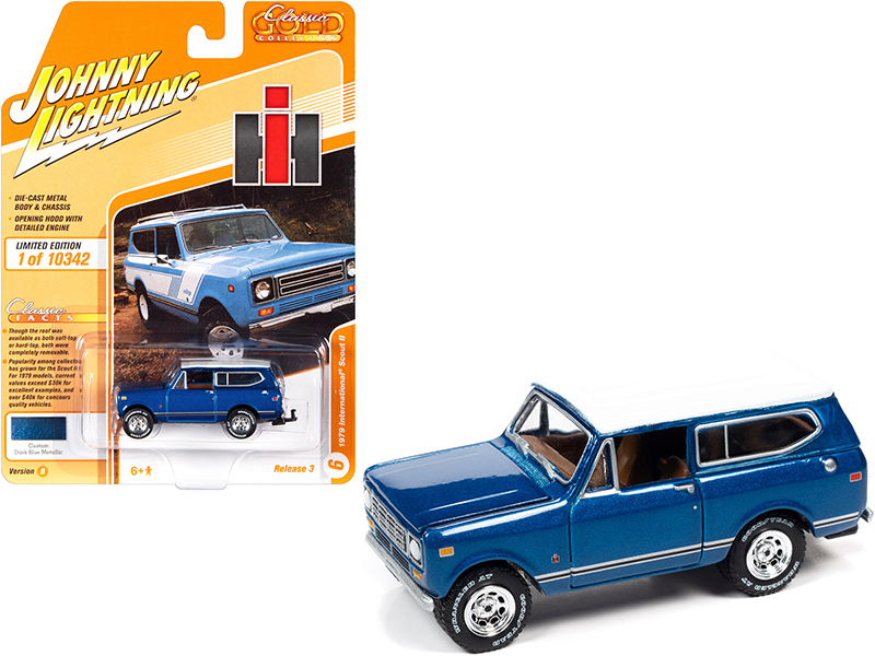 Johnny Lightning JLCG026-JLSP168B - 1979 International Scout II Custom Dark Blue Metallic with W
