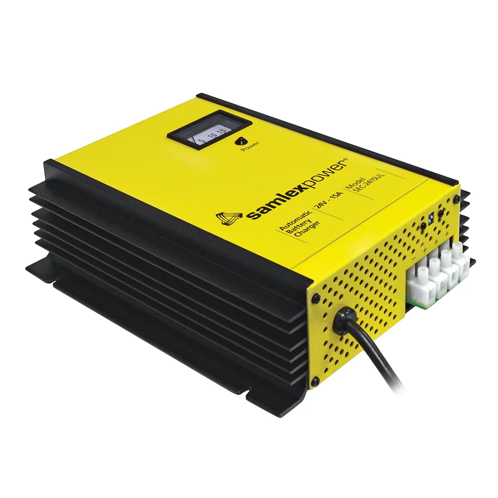 Samlex America SEC-2415UL — 15A 24V 3-Bank 3-Stage Battery Charger with Dip Switch