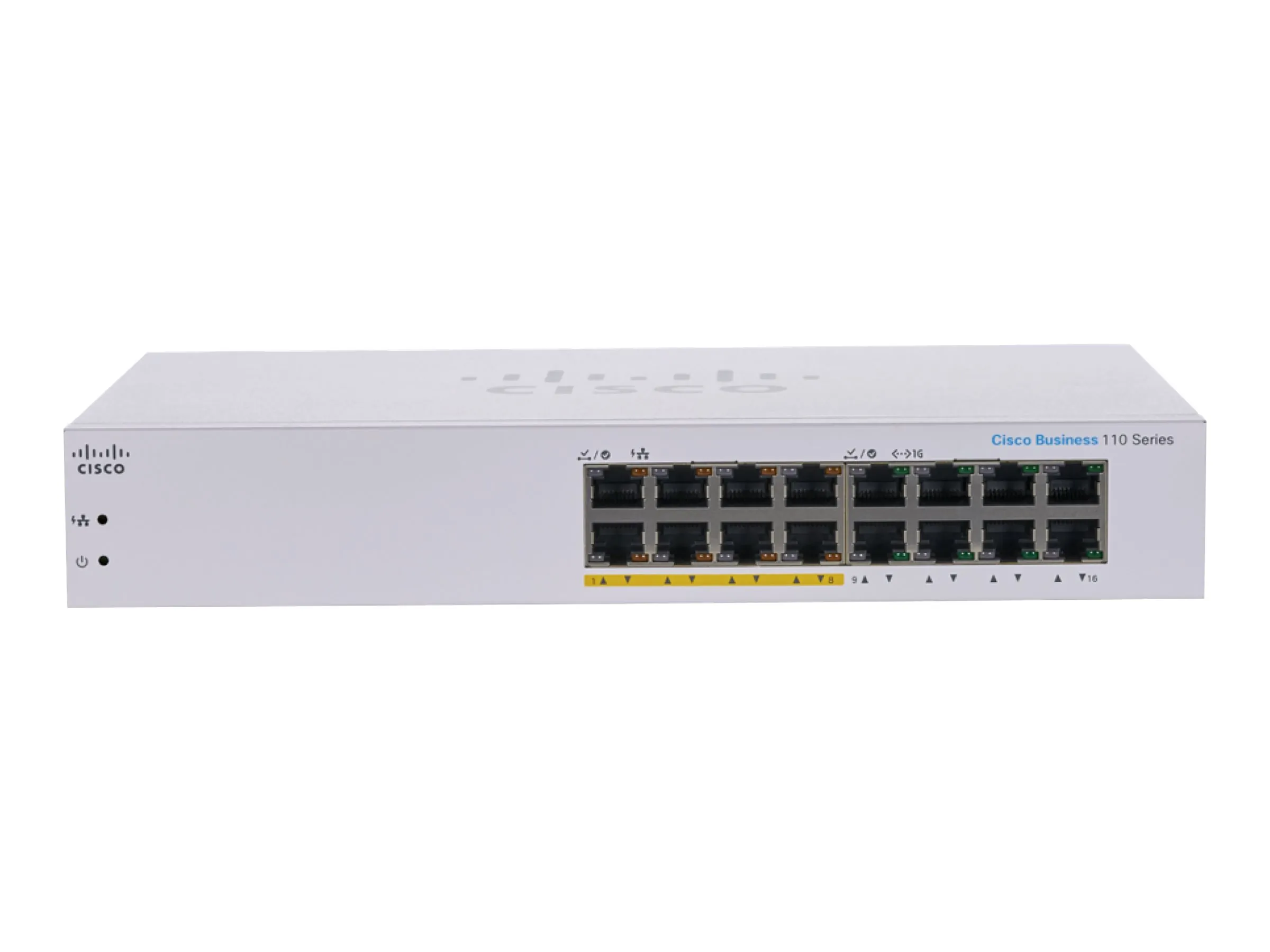 Cisco CBS110-16PP-NA-RF — CBS110 UNMANAGED 16-PORT GE, PARTIAL POE REMANUFACTURED