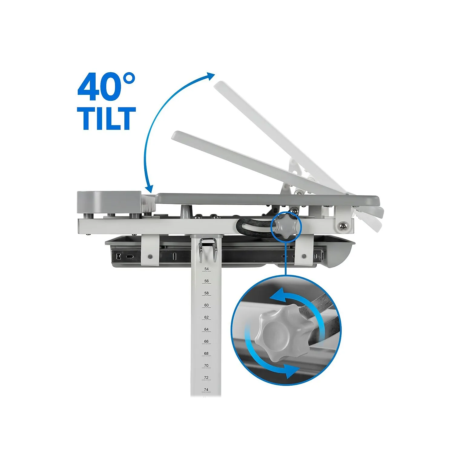 Mount-It! MI-10201 - Gray Kids Desk and Chair Set - Perfect for Study Time