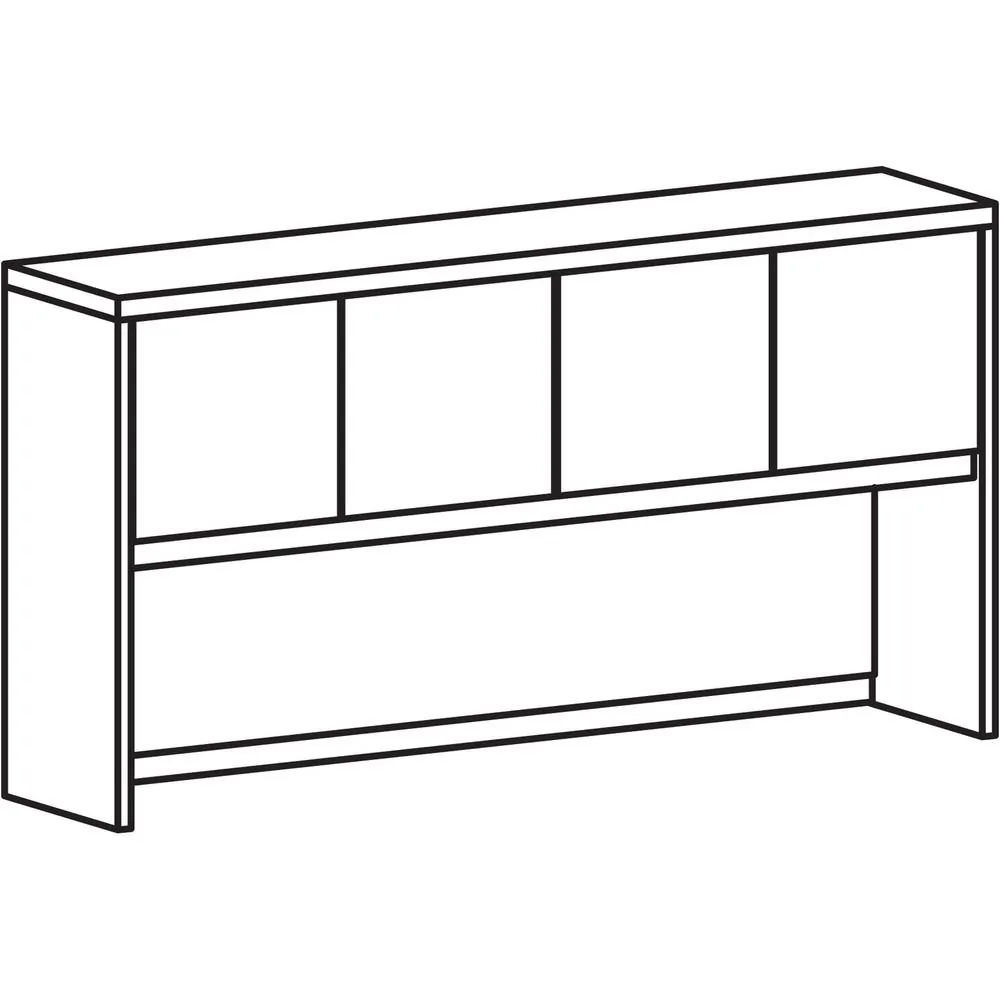 Lorell LLR PH7239GE — Lorell Prominence 2.0 Gray Elm Laminate Desk Unit - 72 x 16 x 39 - Drawer(s)4 Door(s) - Material: Particleboard - Finish: Gray Elm, Thermofused Melamine (TFM), Laminate