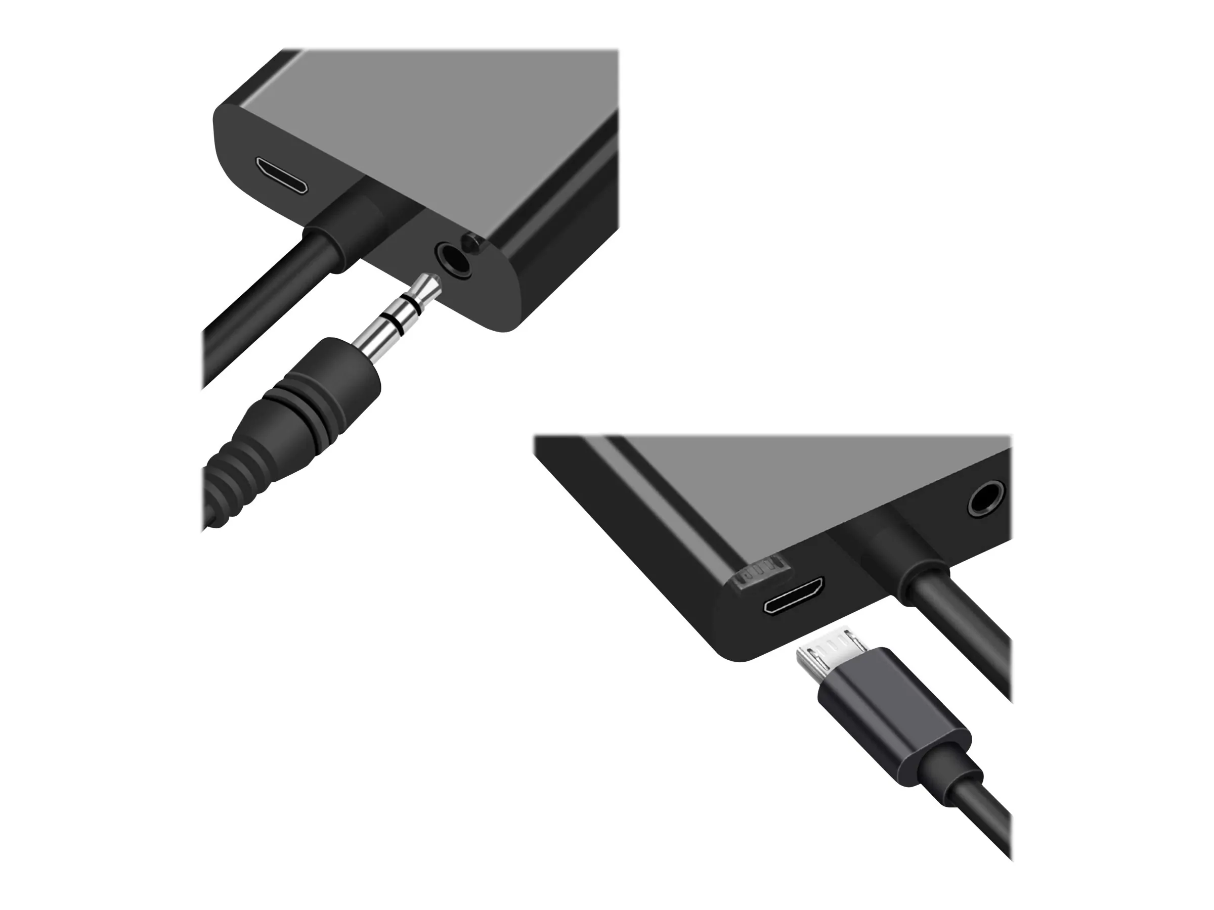 4XEM 4XHDMIVGAAPB — 8-Inch HDMI to VGA Adapter with Audio and USB Power