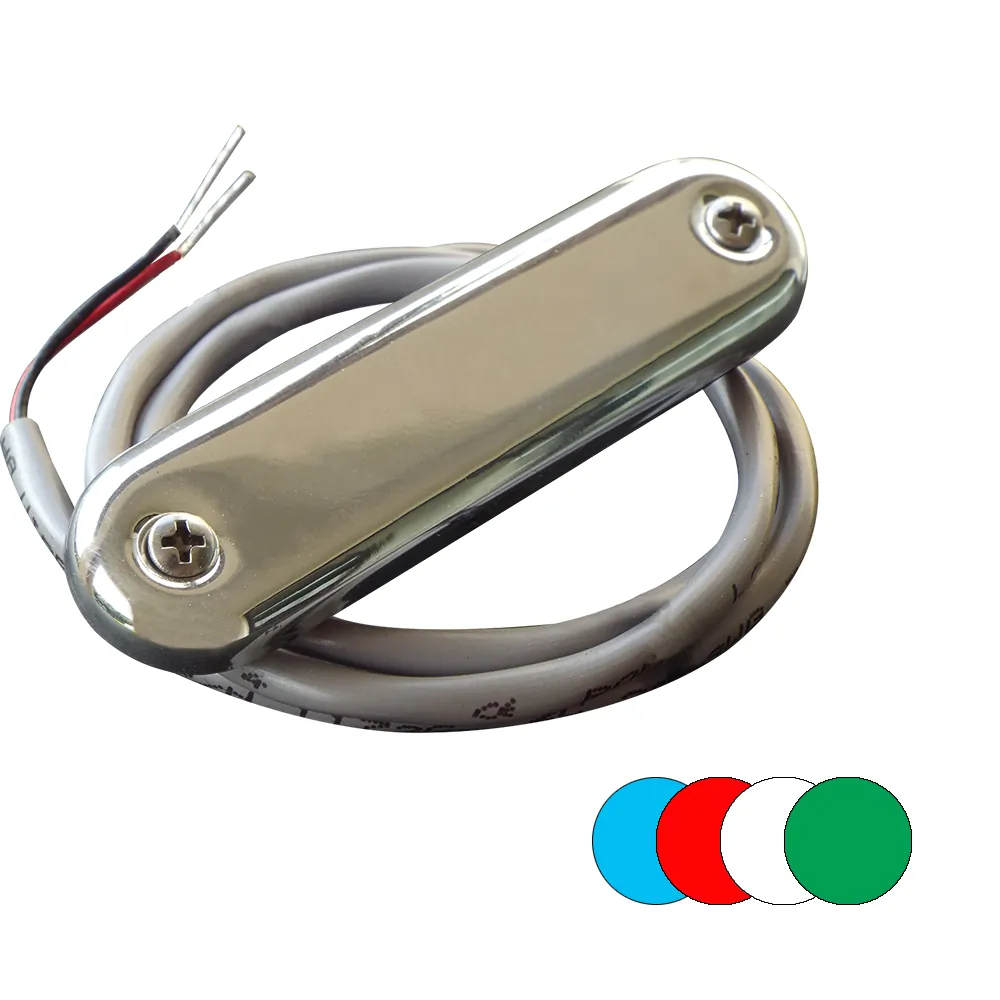 Shadow-Caster LED Lighting SCM-CL-RGB-SS-4PACK — RGB Multi-Color Courtesy Lights - 4-Pack with 316 SS Cover
