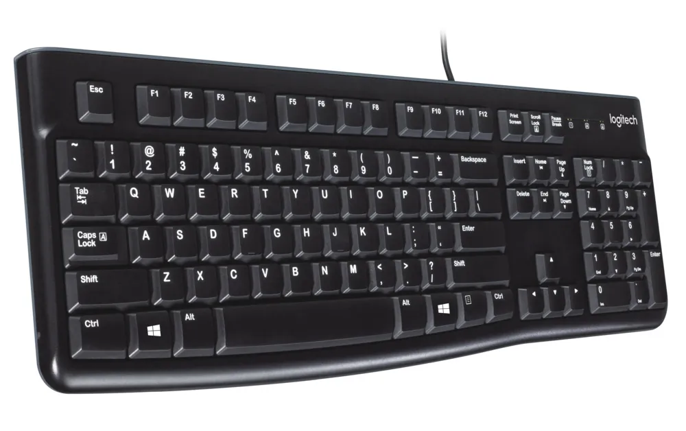 Logitech 920-002478 - Logitech Slim Corded Keyboard - Cable Connectivity - USB Int