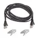 Belkin A3L980-75-BLK-S — BELKIN SNAGLESS PATCH CABLE - UNSHIELDED TWISTED PAIR (UTP) - MALE LEFT GENDER -